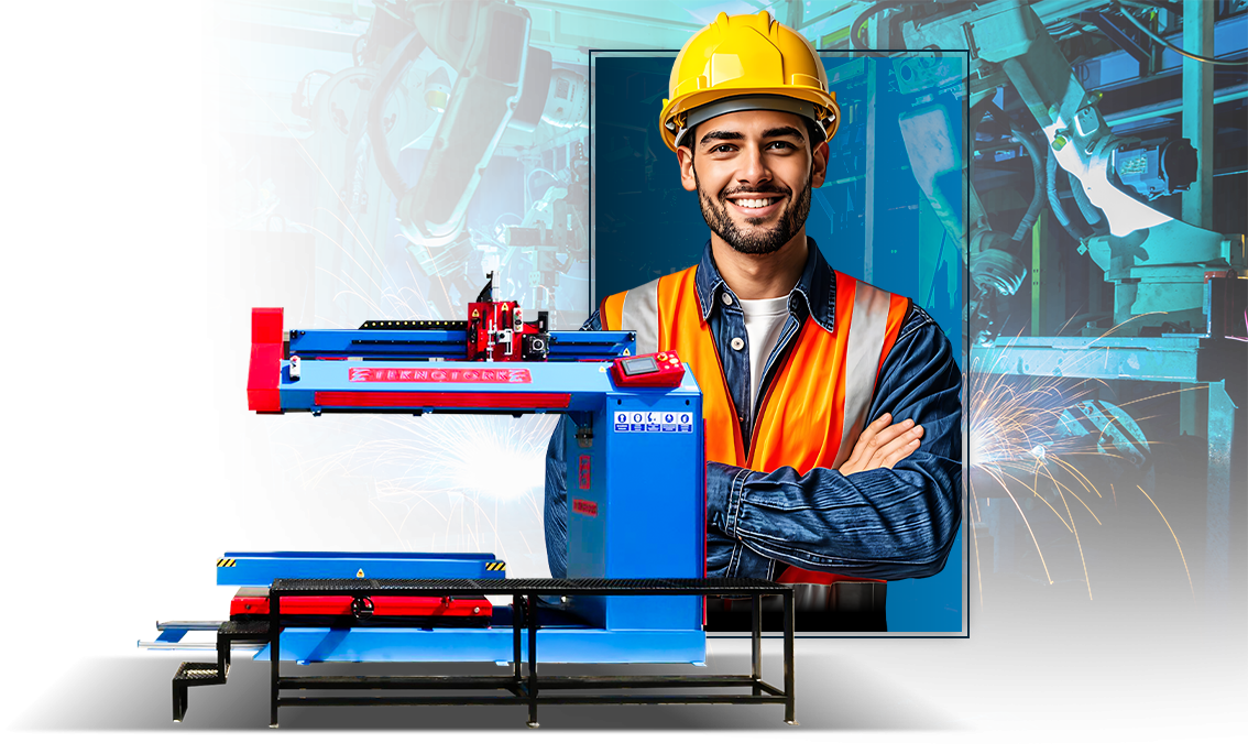 Teknotork Makine Robot ve Otomasyon Sistemleri | Robot ve Kaynak Otomasyon Makinaları, Dairesel Kaynak Makinesi, Köşe Dikiş Kaynak Makinesi, Boyuna Dikiş Kaynak Makinesi, Çevresel Kaynak Makinesi, Montaj Kaynak Makinesi, Kolon ve Bom Sistemleri, Özel Üretim Otomasyon Makinaları, Endüstriyel Kaynak Sistemleri, Otomasyon Yedek Parçaları, CNC Kontrollü Kaynak Üniteleri